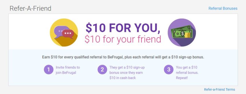 BeFrugal refer a friend deal image